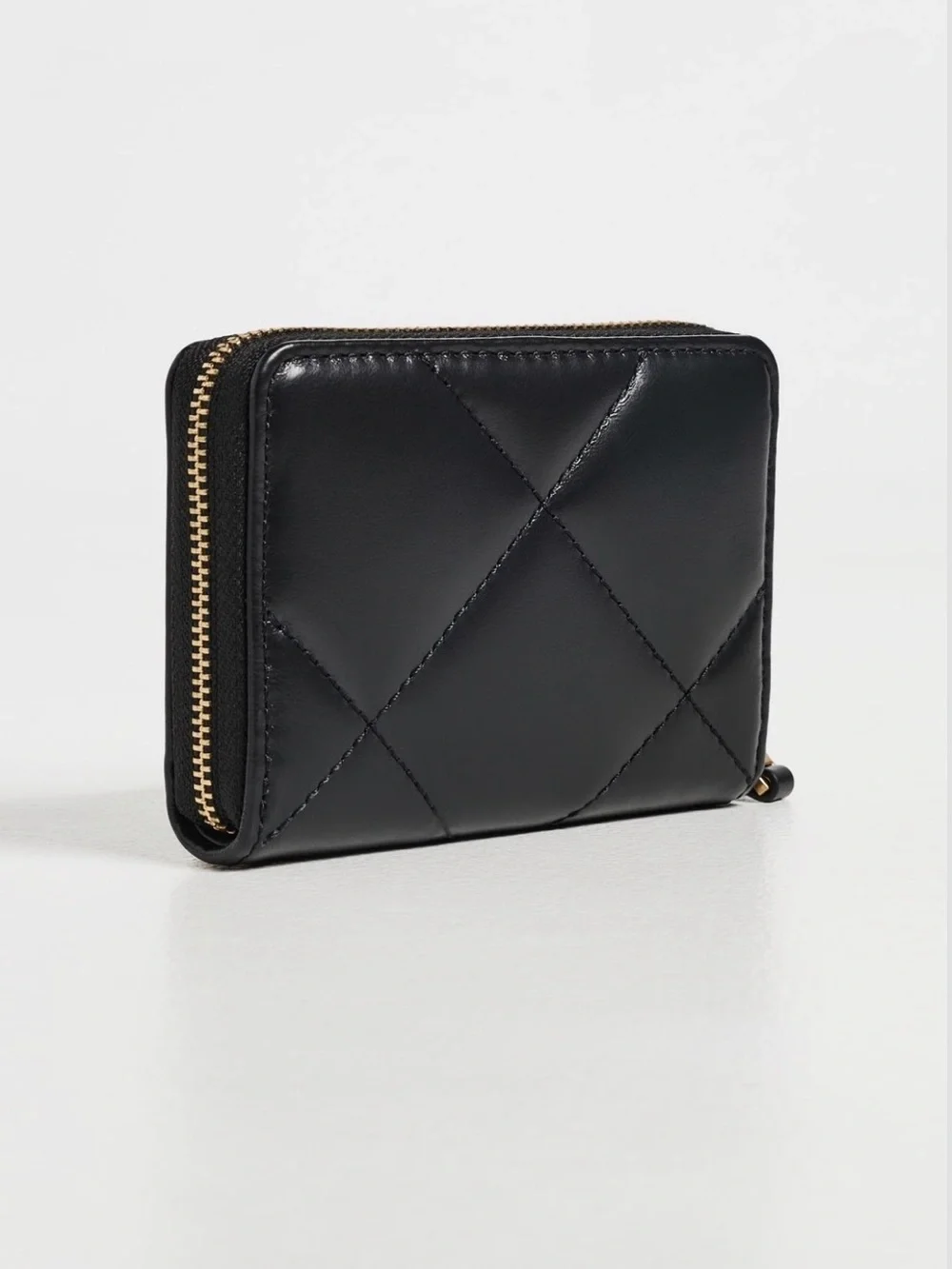 NWT Tory Burch Small Kira Diamond Quilt Leather Zip Around Wallet